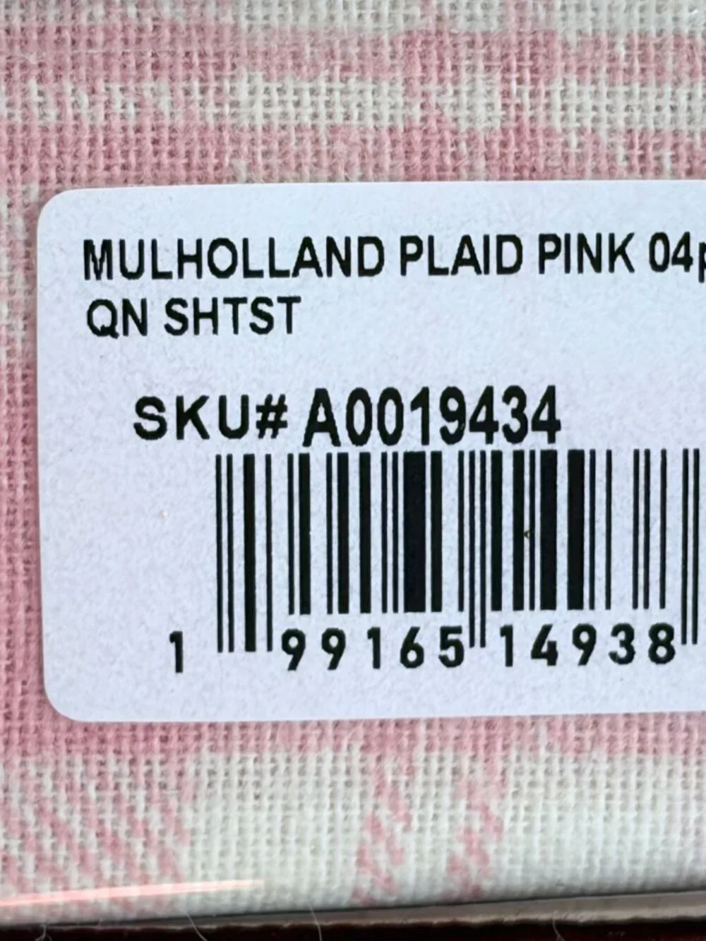 NEW Laura Ashley Queen Size MULHOLLAND PINK PLAID Cotton Flannel Sheet Set
